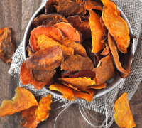 baked sweet potato chips